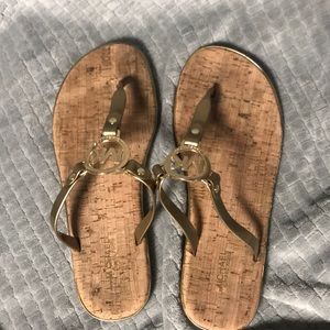Gold Mk sandals
